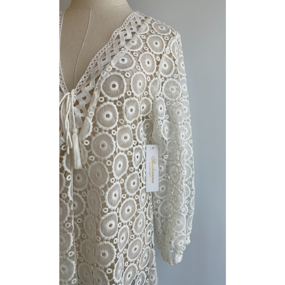 Shoshanna Lace Caftan Dress Swim Cover-Up Size Medium M - Picture 10 of 13
